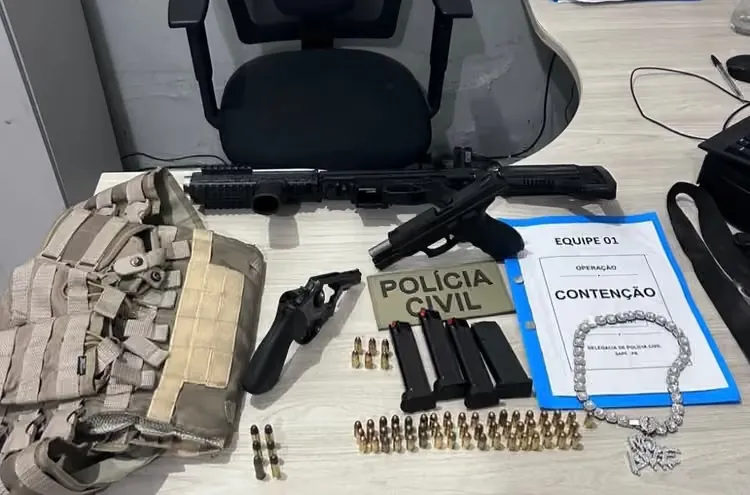 Polícia Civil faz operação para conter avanço de facção criminosa em Sapé, na PB — Foto: Reprodução / Polícia Civil